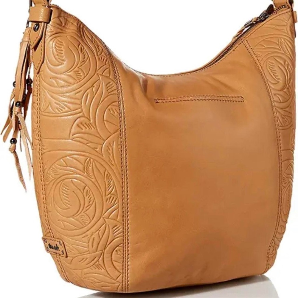 NWT The Sak Sequoia Hobo bag Scotch Leaf Embossed Rare, sold out color - Picture 3 of 9